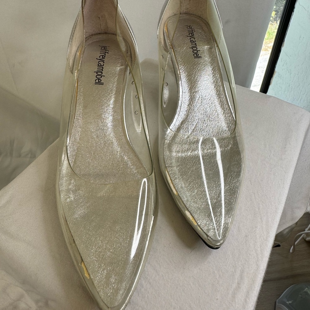 Jeffrey Campbell Clear Kitten Heels